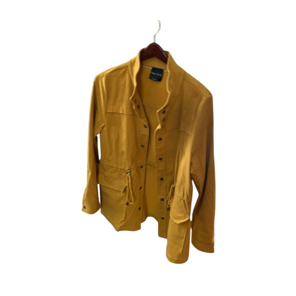 Eden Society Yellow Utility Jacket Drawstring Waist Pockets Snap Button Size L‎
